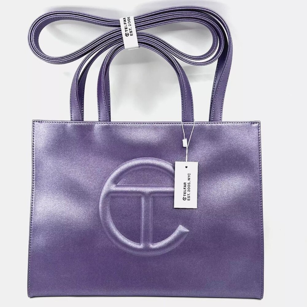 Telfar Medium Shopping Tote Bag Handbag Vegan Leather Crossbody Kush w/ Dustbag